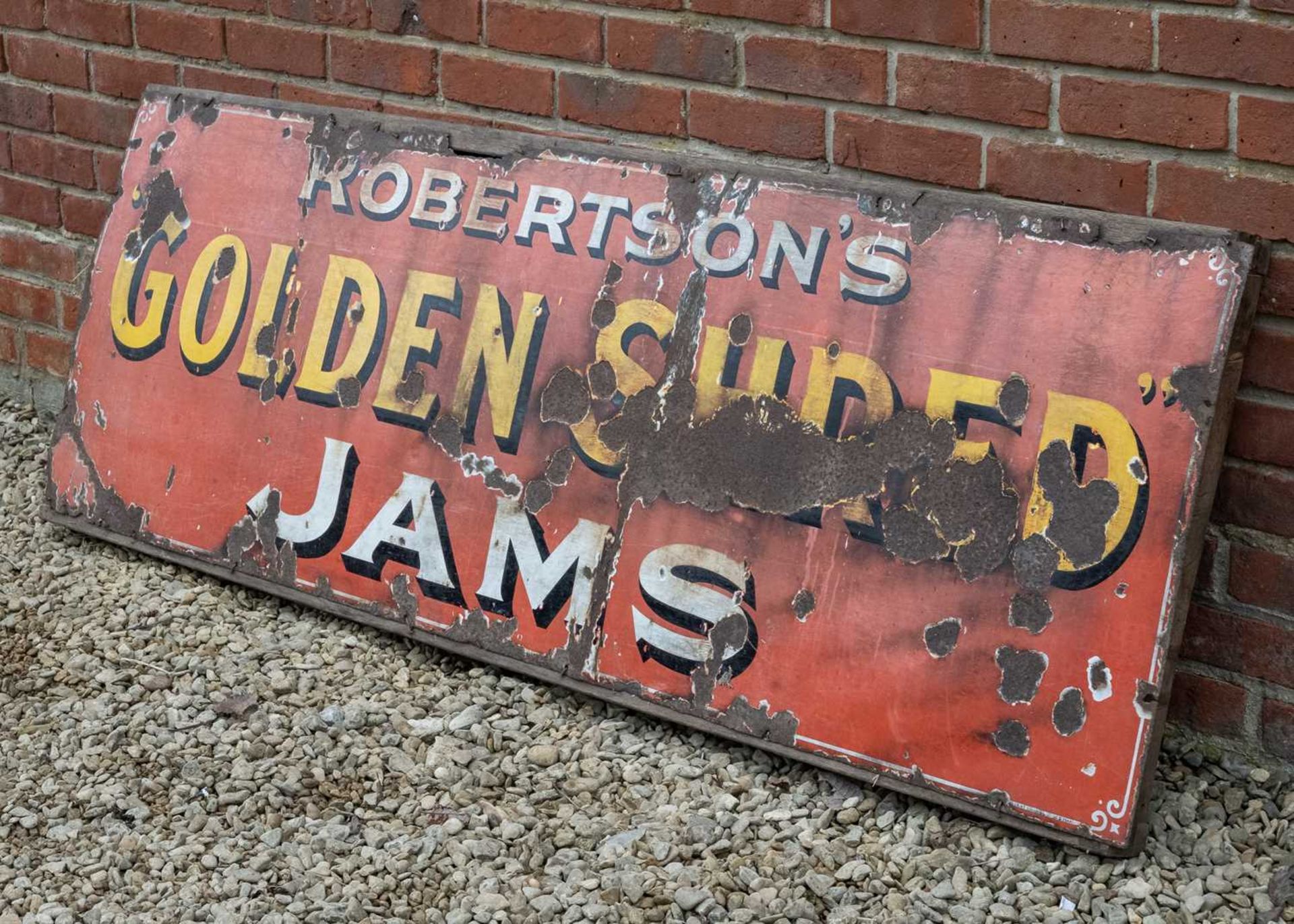 A large 'Robertson's Golden Shred Jams' wooden sign - Image 2 of 2