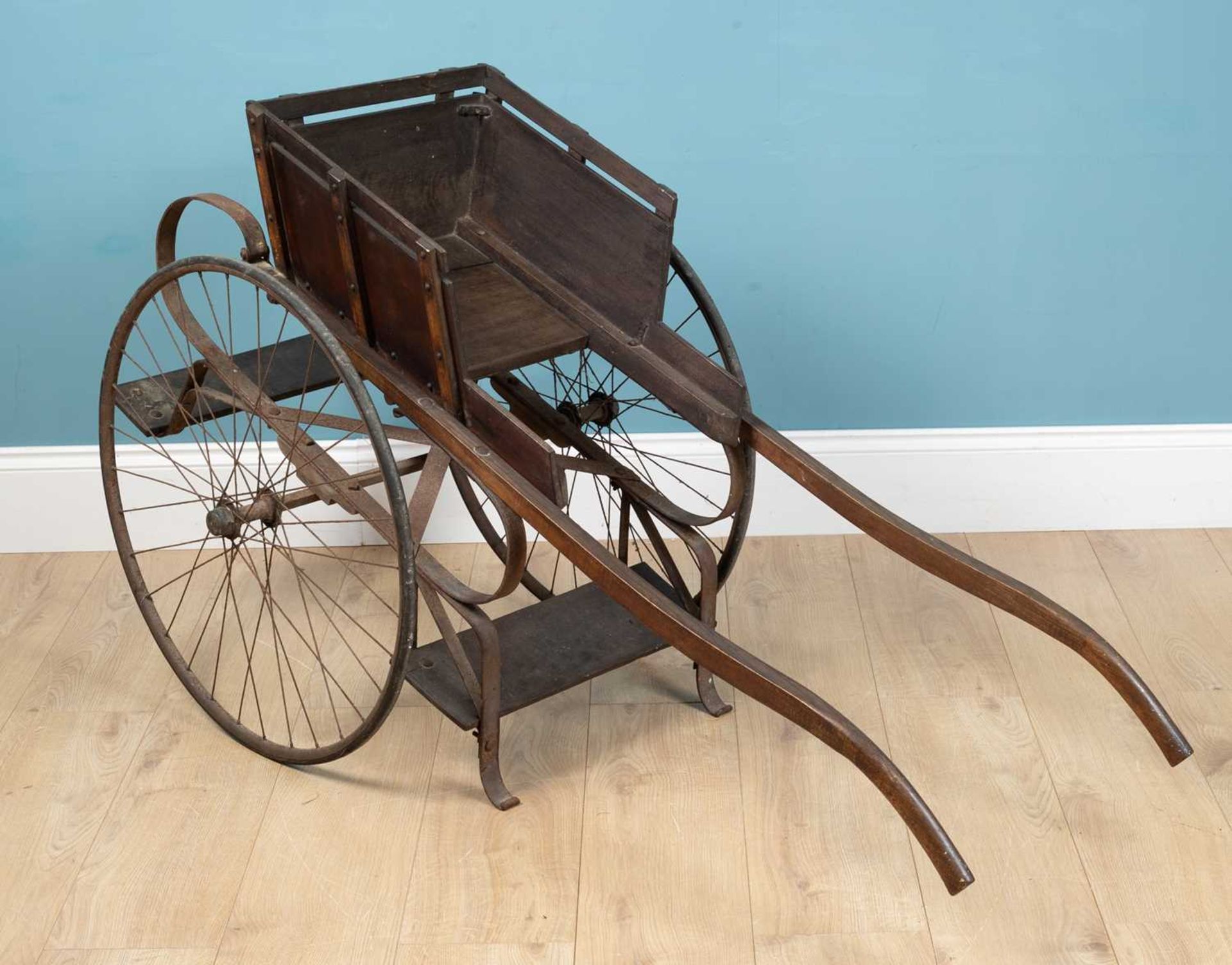 A small 19th century or Edwardian child's goat cart