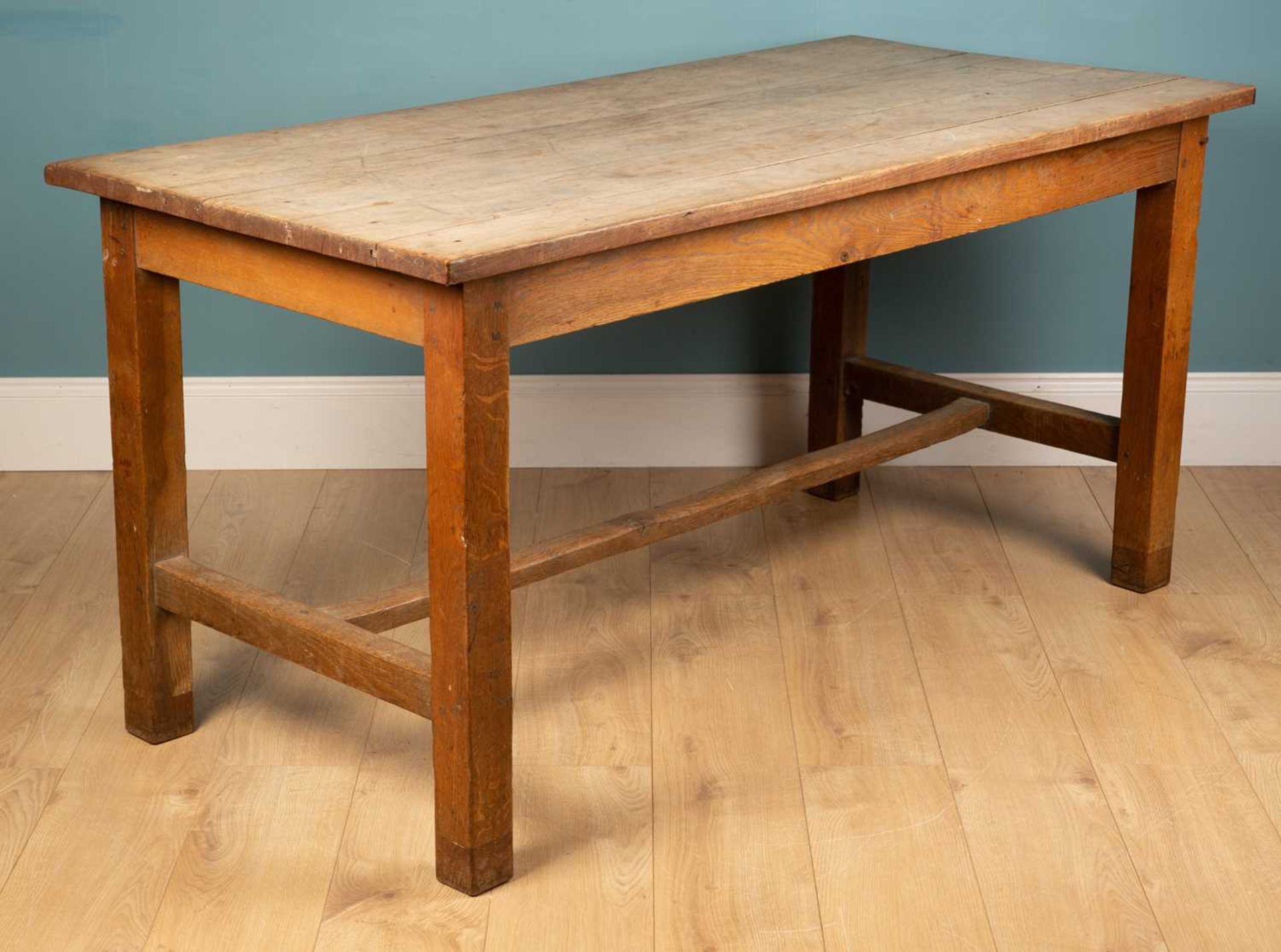 An old oak kitchen table