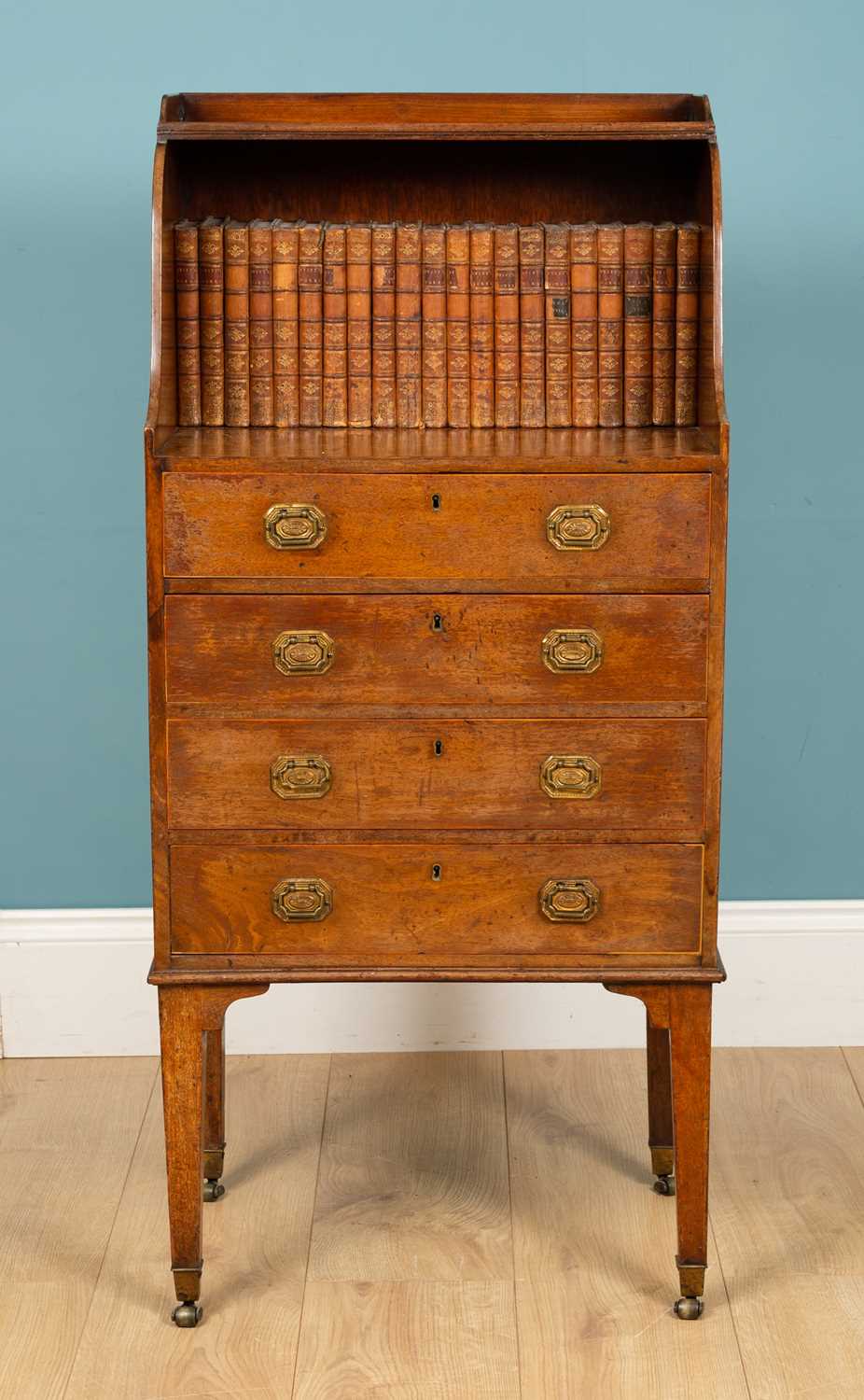 A Regency mahogany library writing cabinet