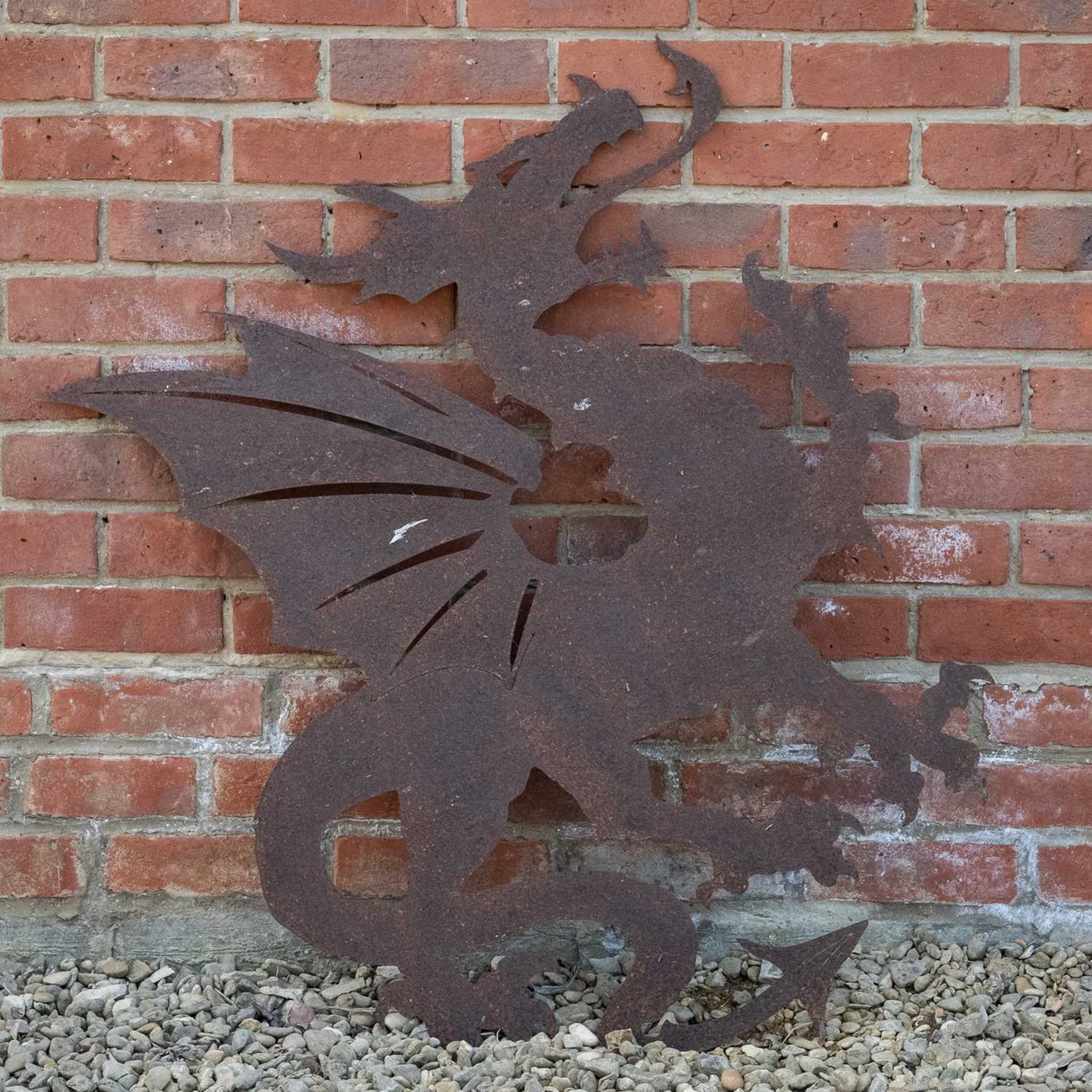 A pierced steel silhouette of the Welsh dragon - Bild 3 aus 3