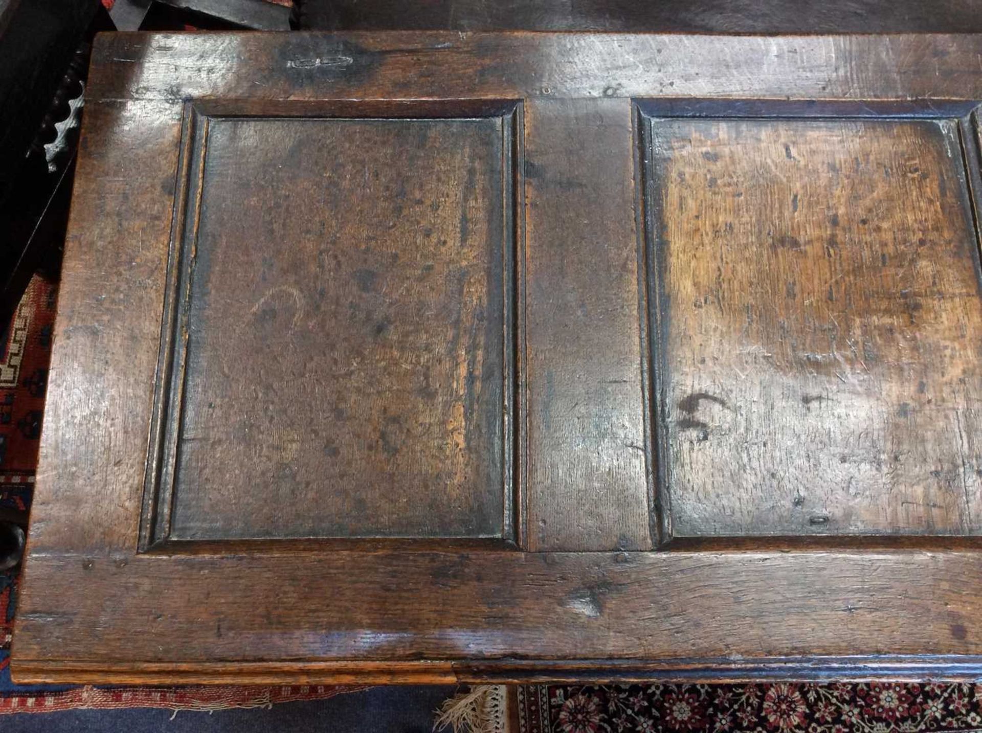 A Charles II oak coffer - Image 12 of 16