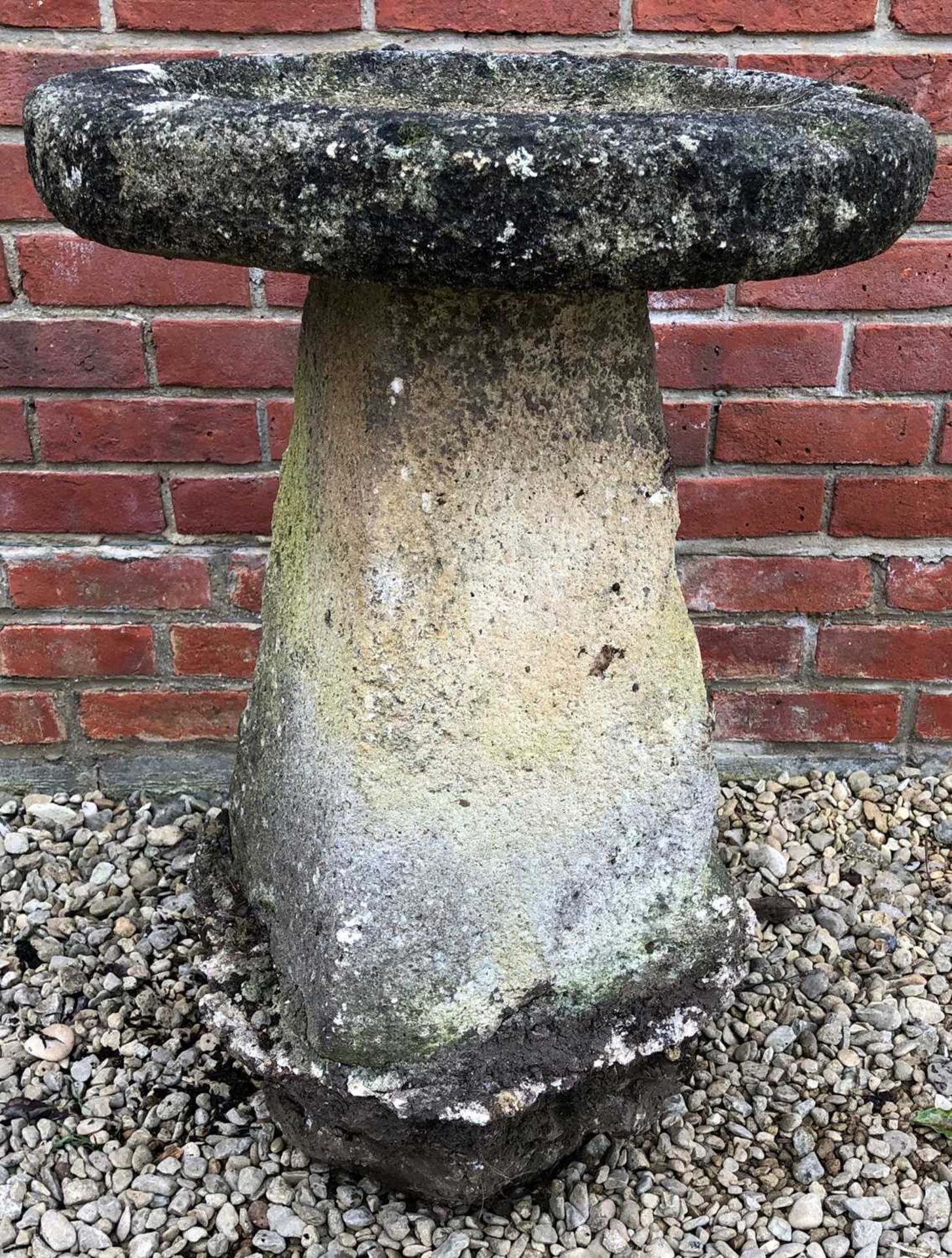 An old bird bath