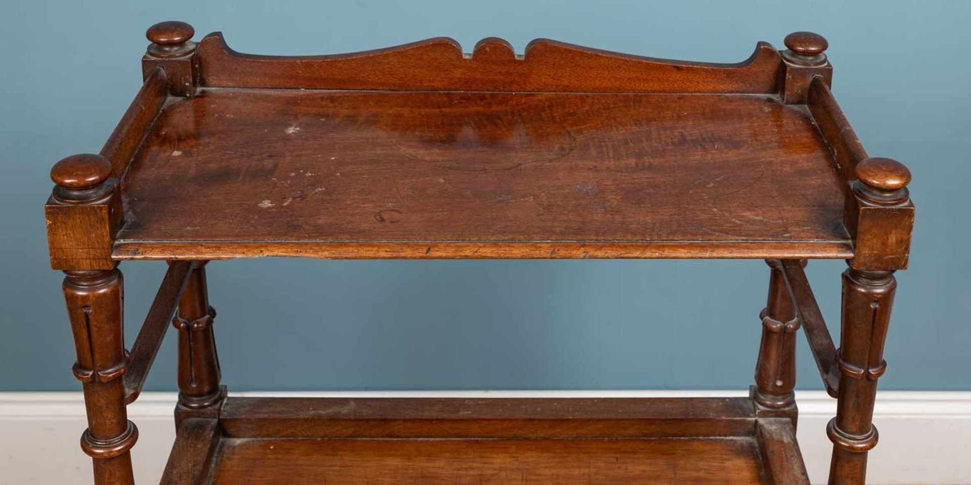 A Victorian mahogany what-not - Image 2 of 4