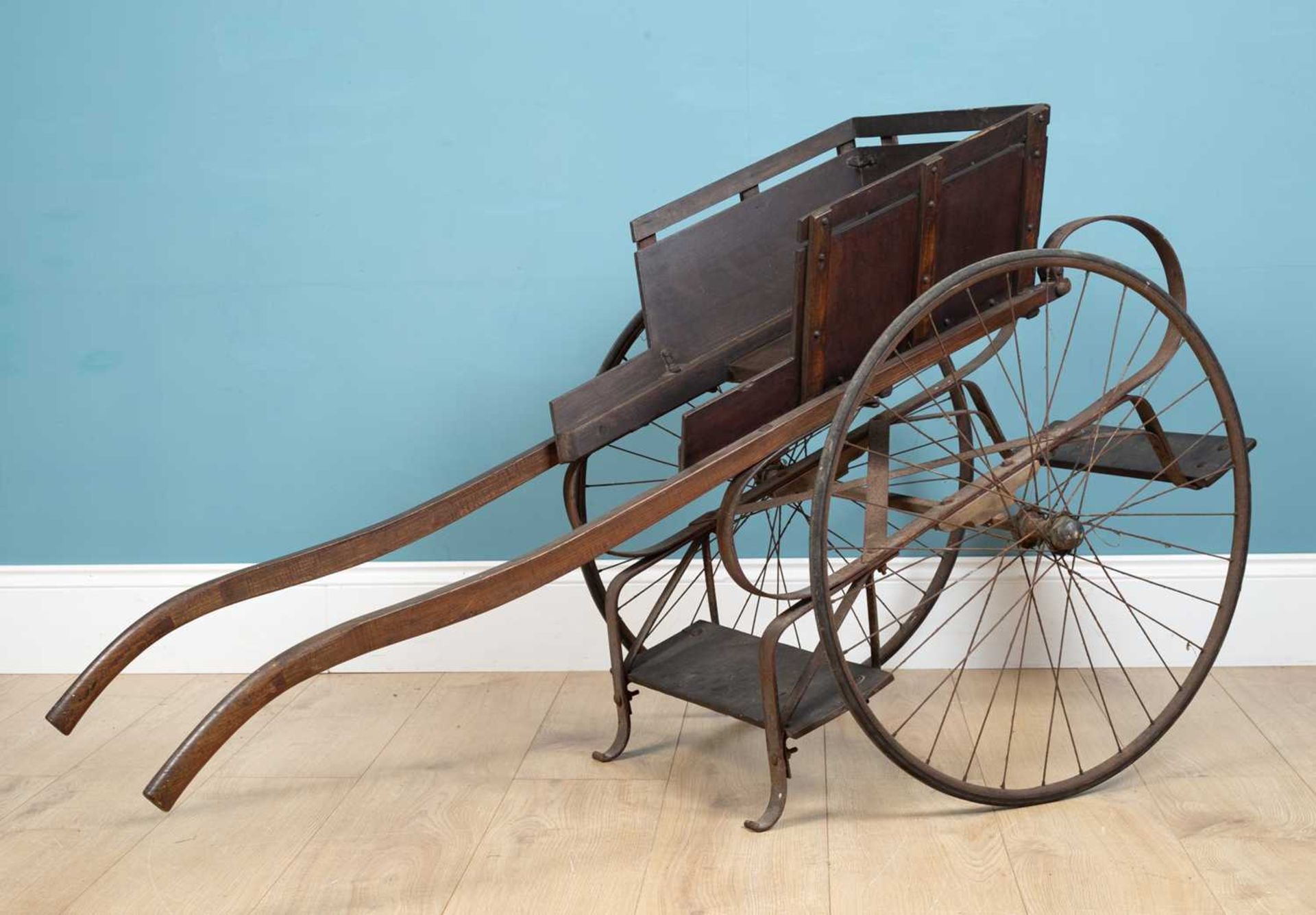 A small 19th century or Edwardian child's goat cart - Image 3 of 3