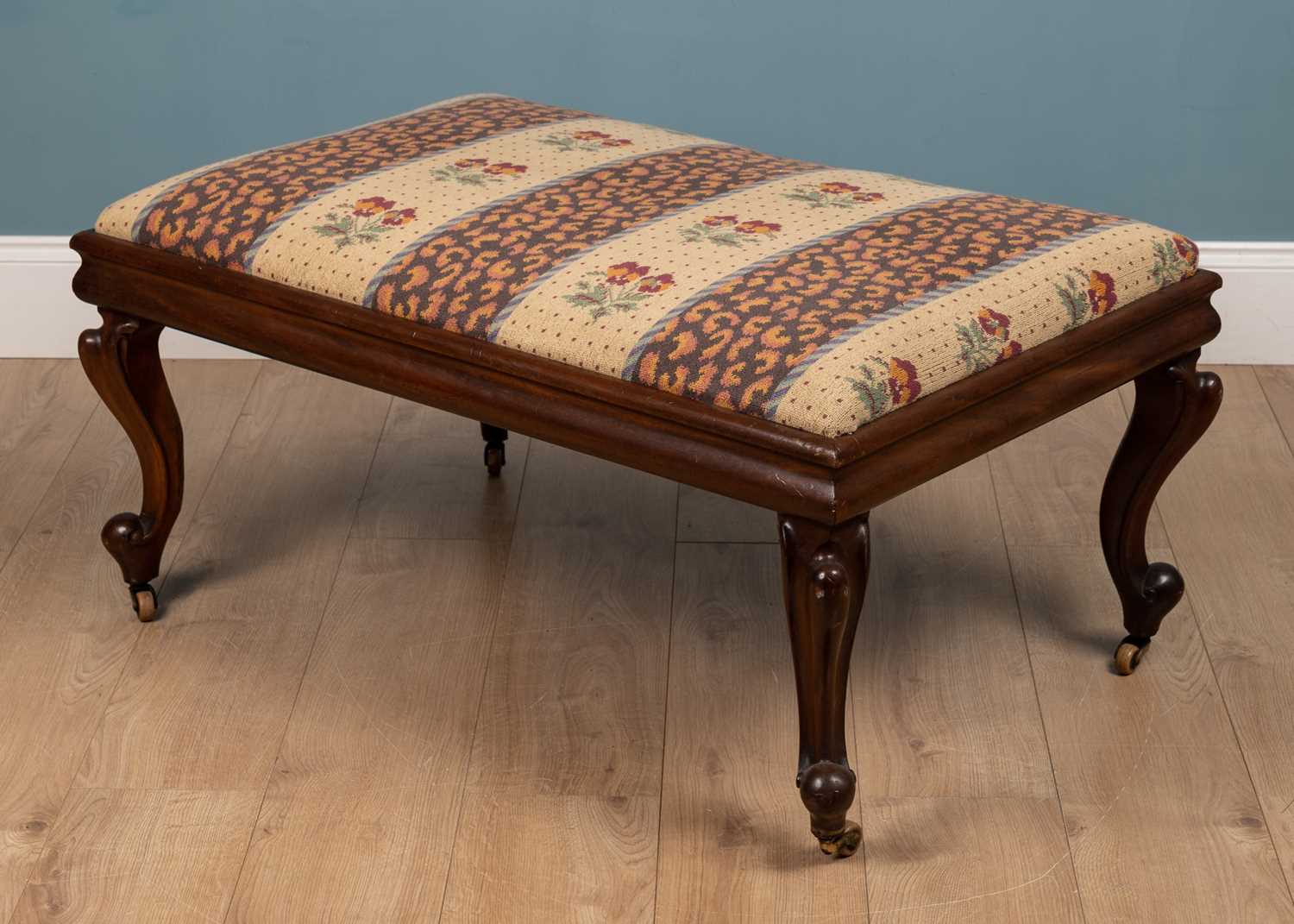 A Victorian mahogany stool - Image 2 of 5