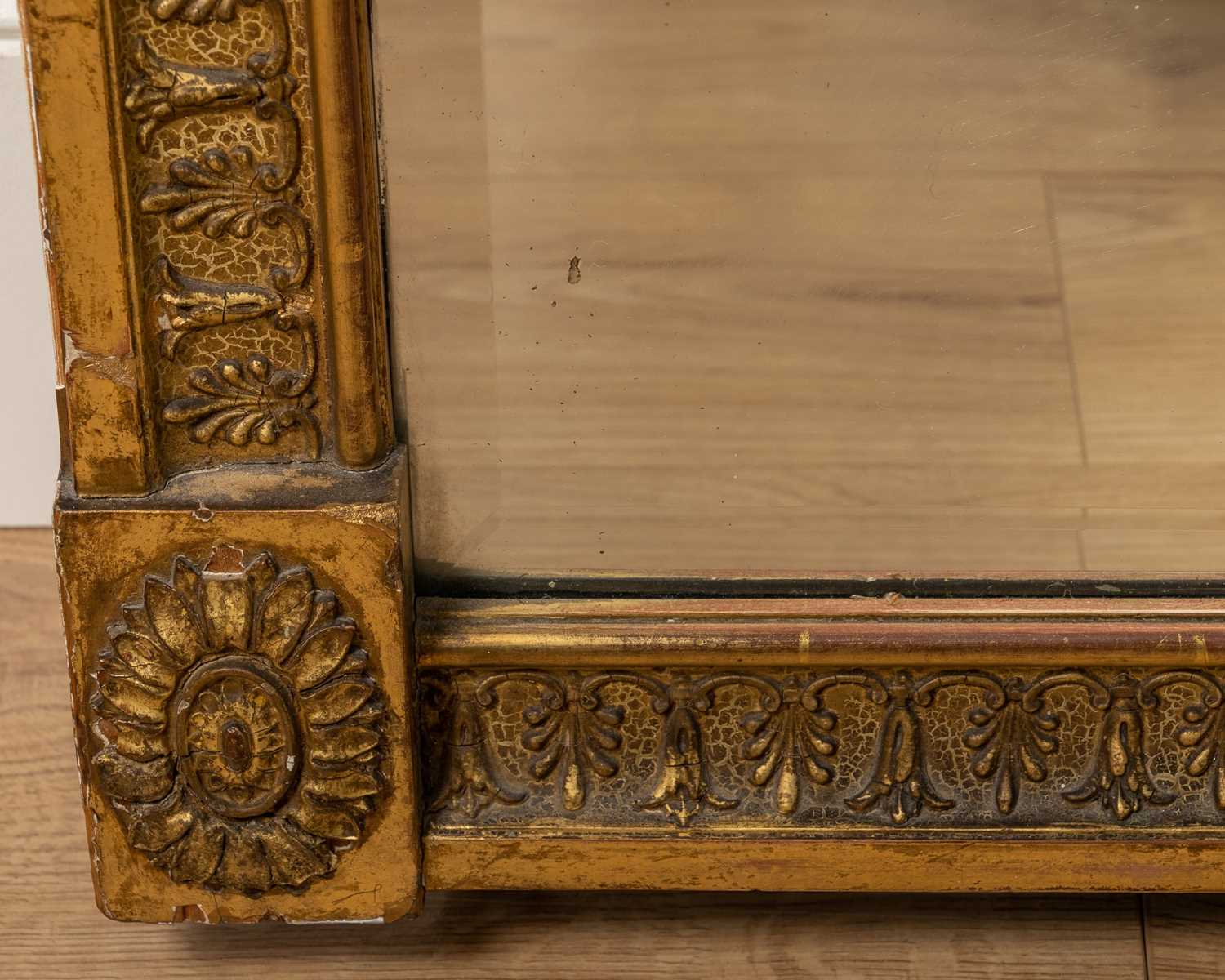 A 19th century rectangular giltwood wall mirror - Image 2 of 5