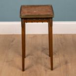 An early to mid 20th century walnut continental lamp table