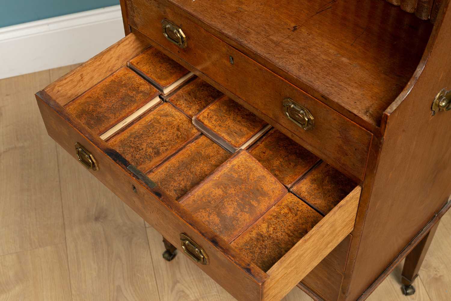 A Regency mahogany library writing cabinet - Image 3 of 6
