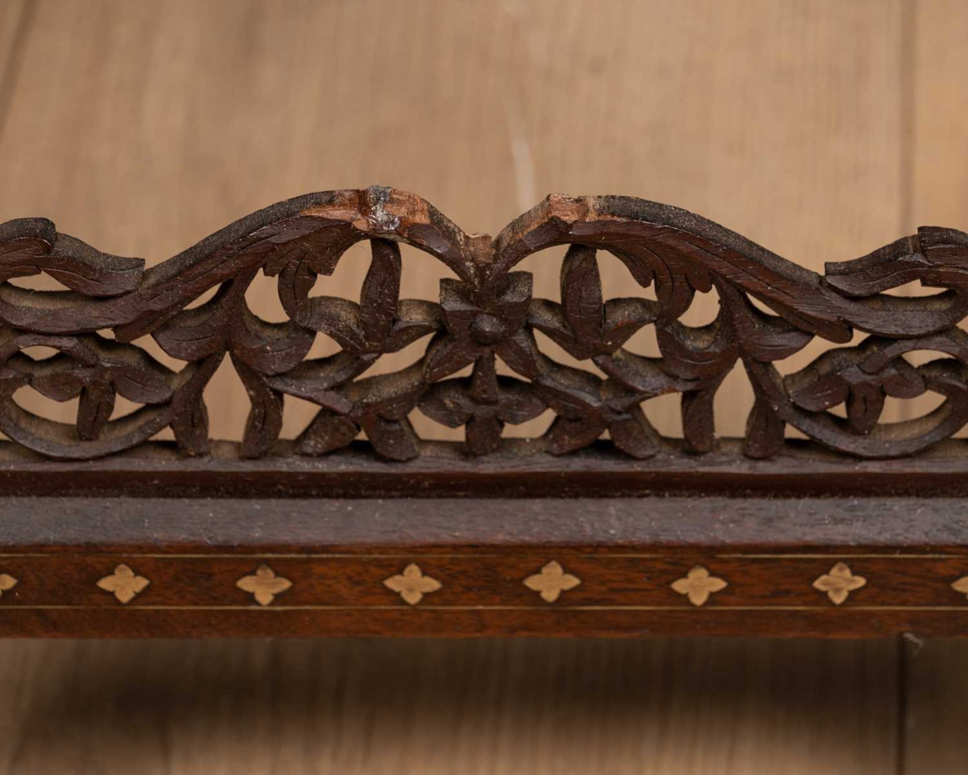 A late 19th century style Anglo-Indian octagonal folding coffee table - Image 9 of 9