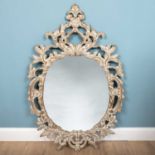 A large Rococo style wall mirror