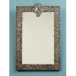 A Late Victorian Silver framed dressing table mirror