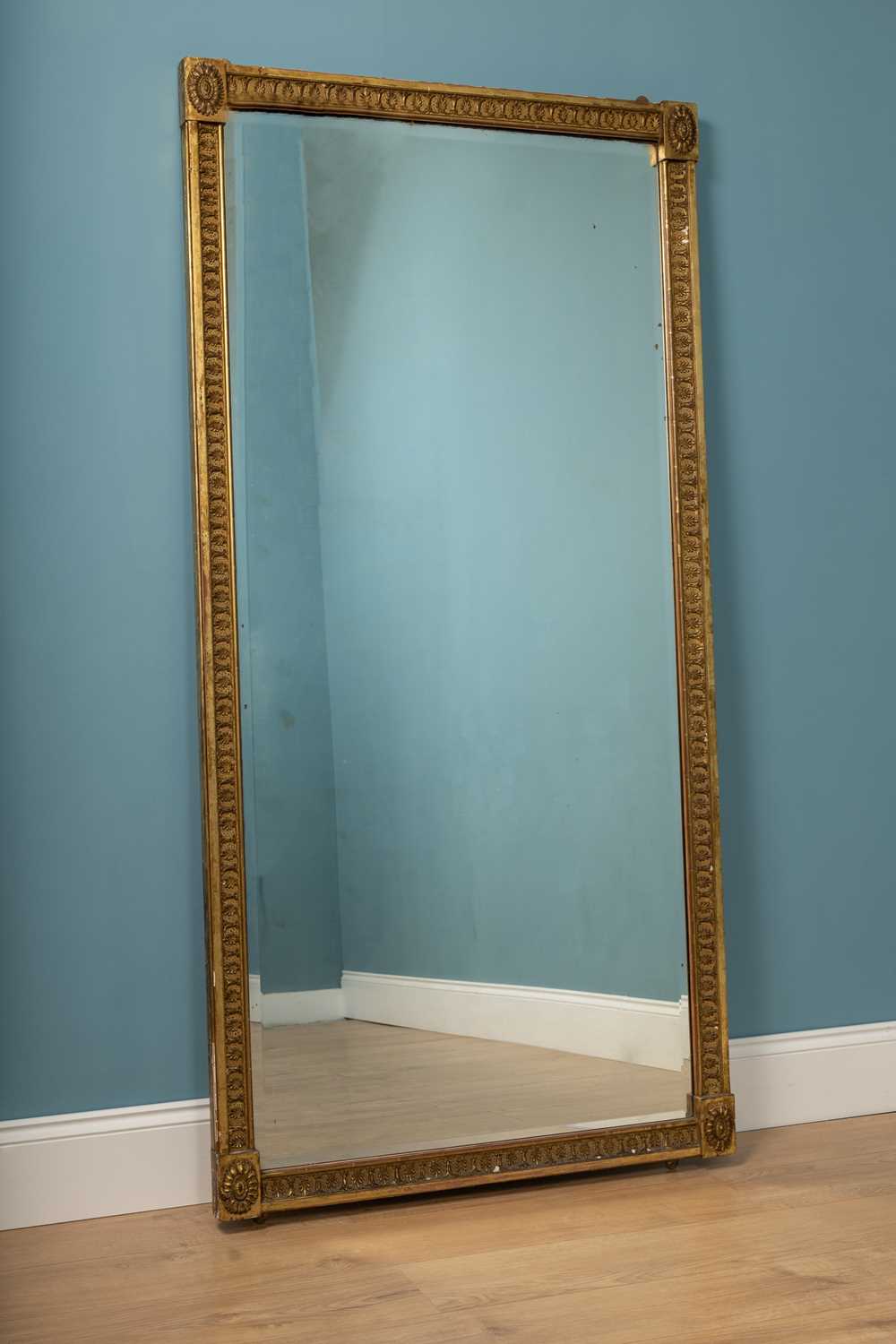 A 19th century rectangular giltwood wall mirror