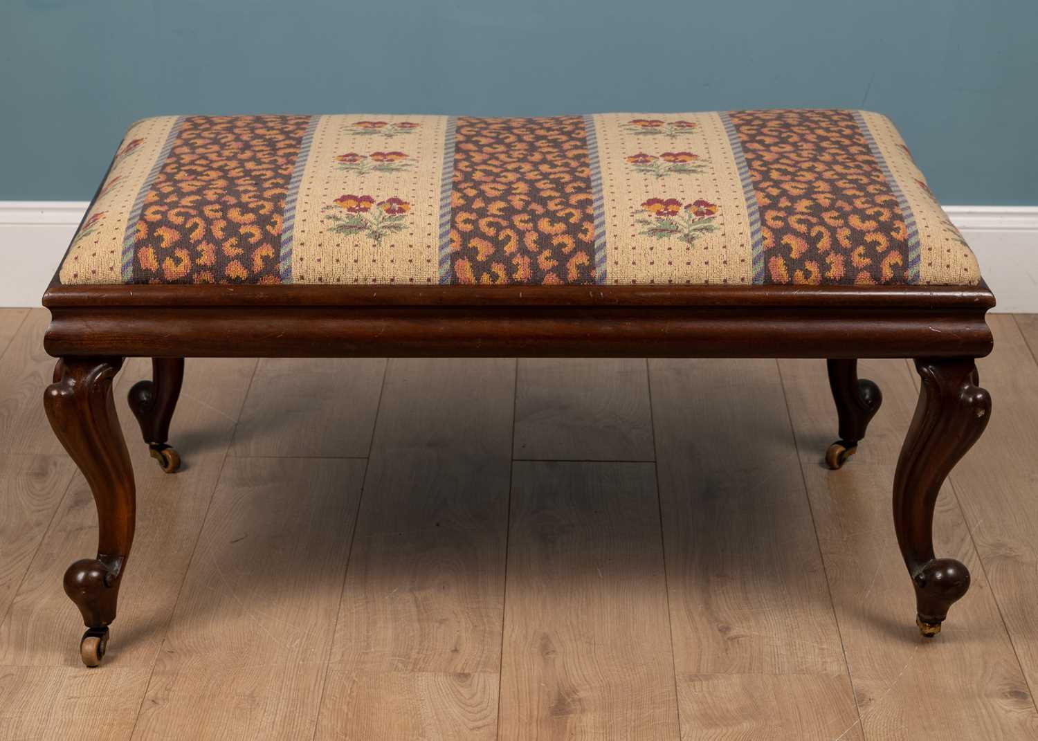 A Victorian mahogany stool - Image 3 of 5