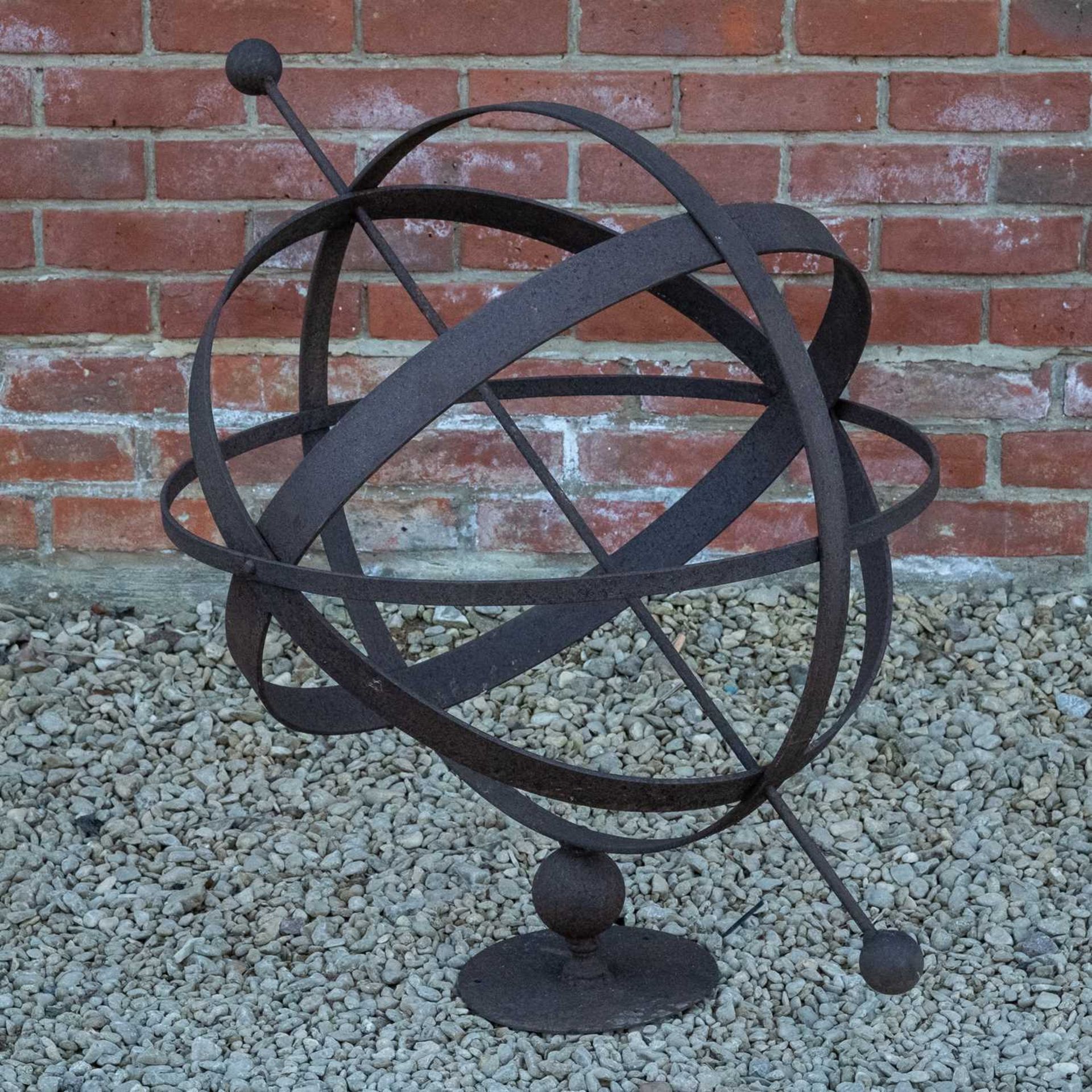 A large wrought iron armillary sphere sundial - Image 3 of 3