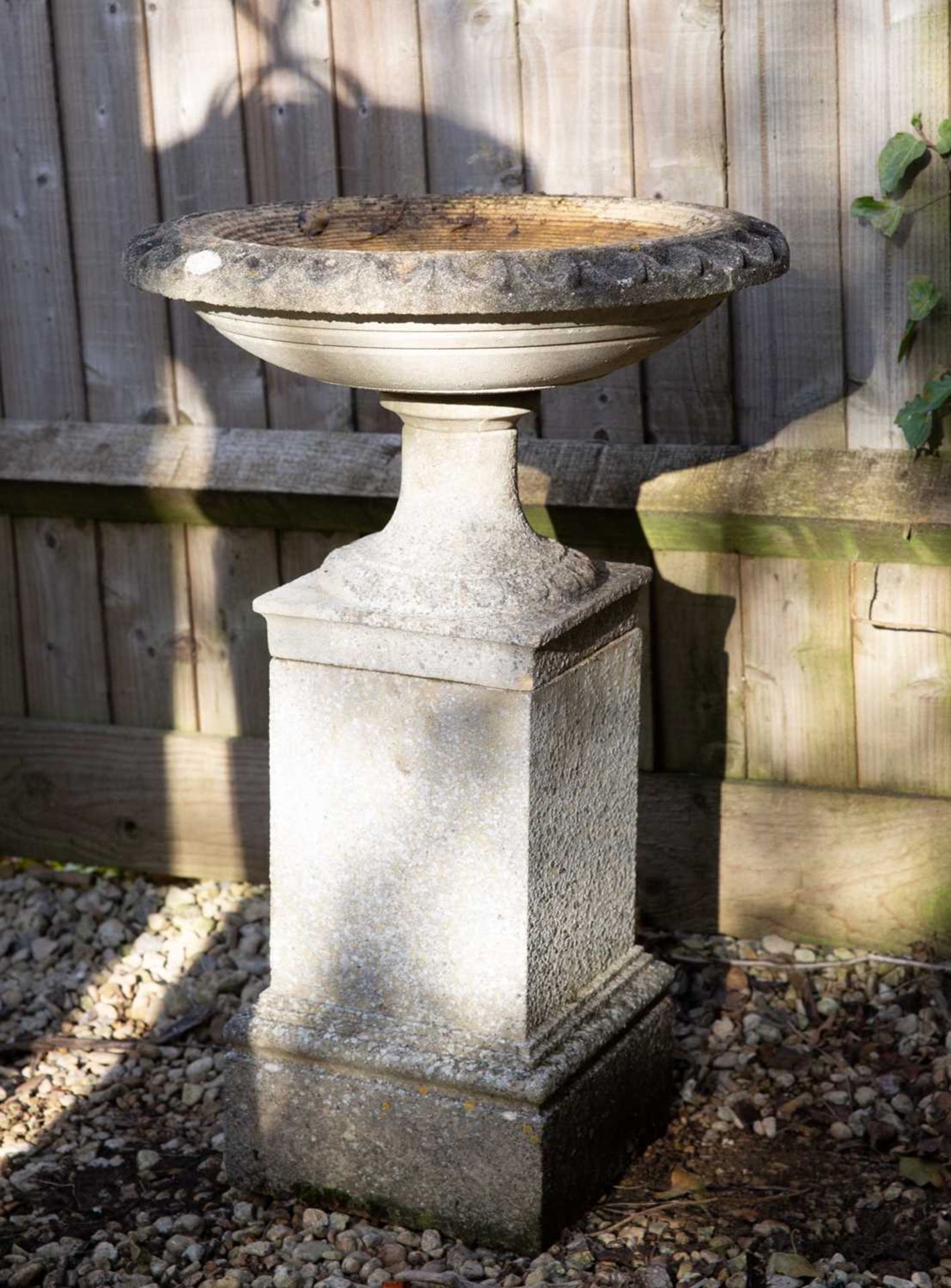 A Haddonstone style shallow bird bath