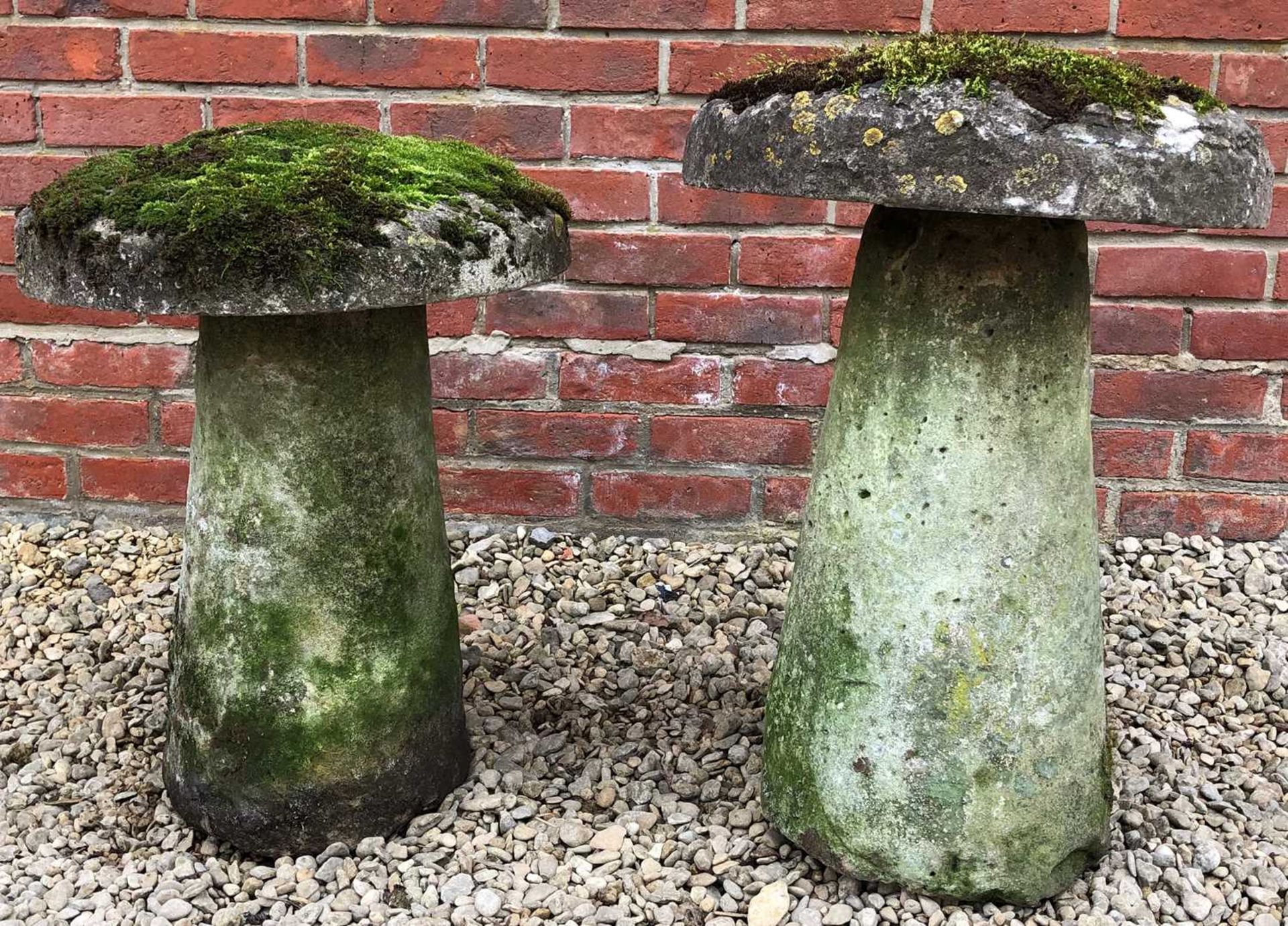 A pair of staddle stones