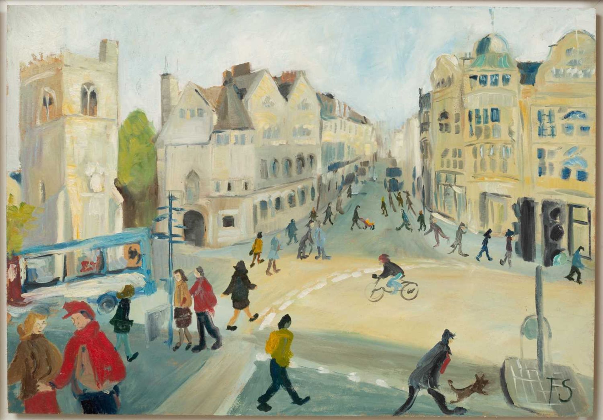 20th century British school, Two Oxford street scene paintings - Image 2 of 4