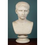 19th century Grand Tour bust of Caesar Augustus