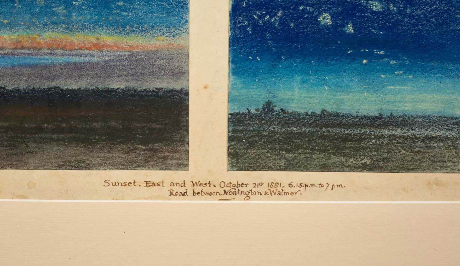 'Sky Studies', a framed group of pastel on paper drawings - Bild 2 aus 3