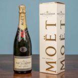 Of Formula One interest: a presentation 'Moet Formula One Silver Trophy' bottle of Champagne