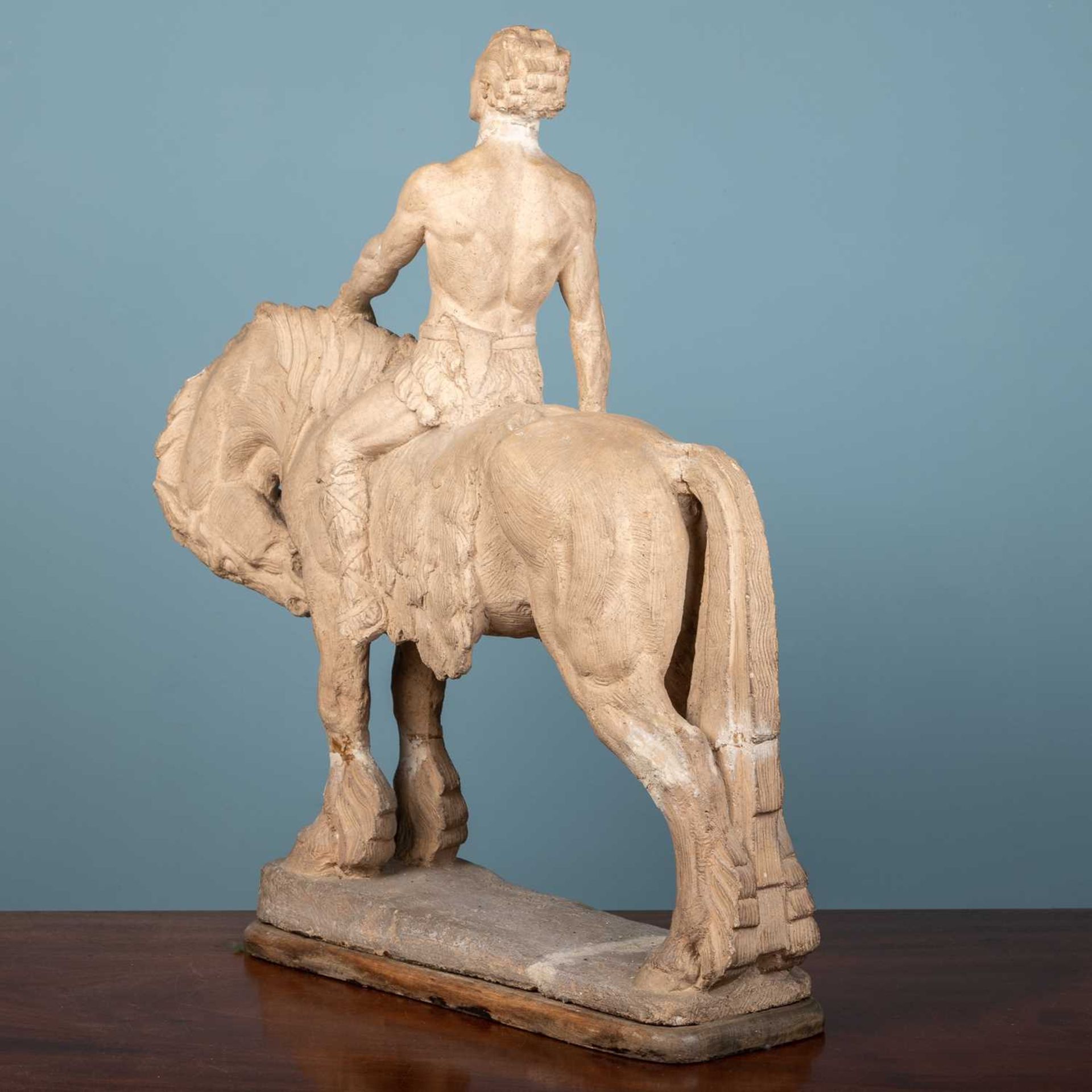 Early 20th century German school terracotta figure of a warrior on a horse - Image 3 of 15