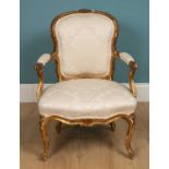 An 18th century style French fauteuil