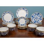 A Wedgwood 'Hibiscus' bone china part dinner service, comprising of nine bowls, eight dinner plates,