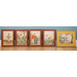 A set of four framed Benjamin Warwick watercolours depicting rural labourers, each painting 36 x