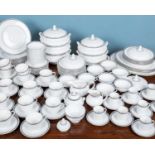 A Royal Doulton Ravenswood dinner service, with 12 dinner and dessert plates, eight soup bowls and