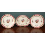 A pair of Samson famille rose porcelain plates (each 23cm diameter); together with a Samson