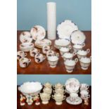 A collection of china and ornaments to include four Royal Crown Derby cups and saucers (pattern
