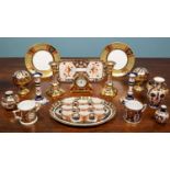 An assortment of Royal Crown Derby porcelain, to include two Crown Derby 'Veronese' plates, a pair