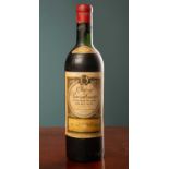 A vintage French red wine, Chateau Rauzan Gassies, Margaux, 1955, full to the base of the