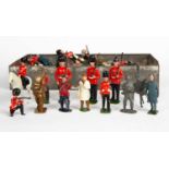 A collection of early 20th century Britians painted lead soldiersIn generally good condition with