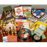 A collection of vintage toys and games, Poolette, a number of Monopoly sets, Totopoly, a turned