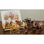 A collection of Britains and other cowboys and Indians figures, to include several on horseback. (