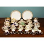 An assortment of various porcelain trio sets, to include a Minton trio set, 1840, pattern number