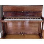A Petrof model No. 125 upright piano, mahogany, circa 1991, serial number 504029, 145cm w x 118cm