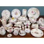 An assortment of Luneville Ket G France and Copeland Spode 'Marlborough' porcelain, comprising of