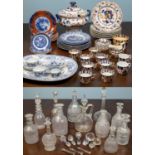 A quantity of china to include a Meissen Porcelain cup and saucer; a small Meissen blue and white