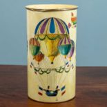 A Fornasetti style tin, with a whimsical design, 41cm highUsed condition.