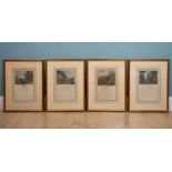 A set of gilt framed prints prints depicting different European schools of art, 61 x 46cm (each) (