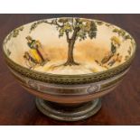 A Royal Doulton 'The Gleaners' large bowl, 36.4cm diameter x 20cm highIn overall good condition