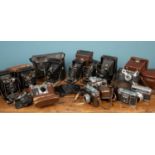 A collection Zeiss Ikon vintage cameras