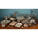 A collection of 19th Century and later silver plate