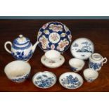 A group of 18th century Worcester and other porcelain