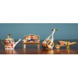 Four Royal Crown Derby ‘garden’ ornaments