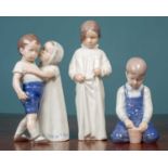 Three Royal Copenhagen porcelain figurines of children