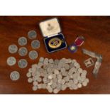 Three Freemason's medals; seven Diana commemorative coins; two Queen Elizabeth II Silver Jubilee 197